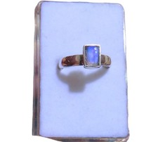 Mondstein blau Ring 925 Silber