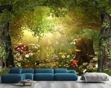 Zauberwald Fee Zauberhafte Tapete Wandbild Abnehmbar Abwaschbar Abziehbar Abziehbar