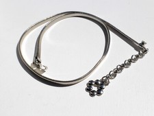 JUDD ACCESSOIRES silberfarbener Metall-Stretch-Schlangengürtel + Swarovski L87cm