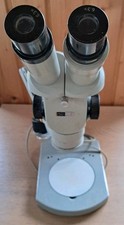 Carl Zeiss Jena Stereo Mikroskop mit Licht Funktion Stromadapter DDR 