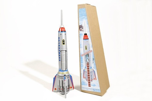 Blechspielzeug rakete - blechspielzeug,