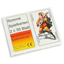 Romme Spielkarten Karten Set 2x 55 Canasta Poker Bridge Skat Französisches Blatt