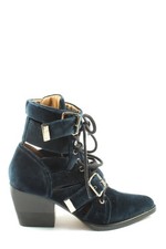 CHLOé Schnür-Stiefeletten Damen Stiefeletten Gr. DE 37 blau Casual-Look