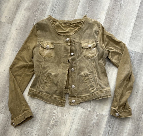 Damen jacke jeansjacke curry - damen,
