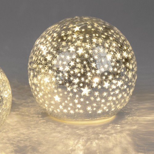 Led deko kugel - deko, silber