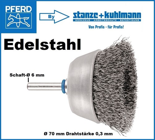 Pferd topfbürste inox - pferd,