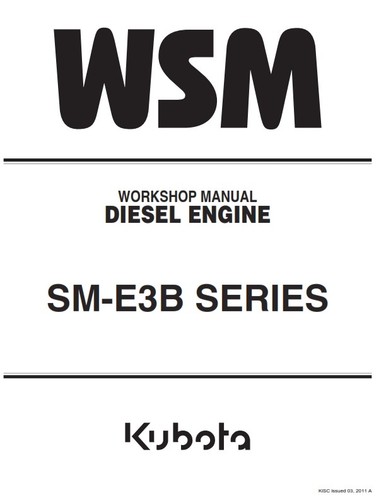 Kubota e3b dieselmotor - sm-e3b,