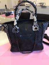 STELLA MCCARTNEY Tasche klein schwarz Pythonmuster Ketten ??????