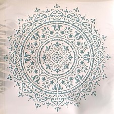 XL Schablone WIEDERVERWENDBAR! 50x50 cm / Mandala Möbel Vintage Malen Kreis Neu 