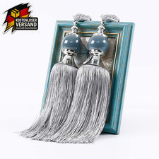 Vorhang Raffhalter, 2 Stück, Handgemacht, Vorhänge, Seil, Quaste, Grau, Dekorati