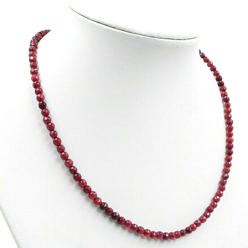 Rubin halskette 925 sterling - halskette,