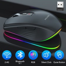 PC Maus Kabellos USB Wireless Mouse Computer Notebook Laptop Funkmaus Aufladbar