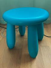 Ikea Mammut Hocker Kindermöbel blau Kunststoff hellblau