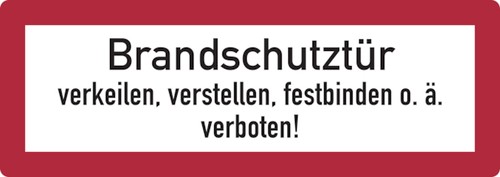 Schild brandschutztür - schild,