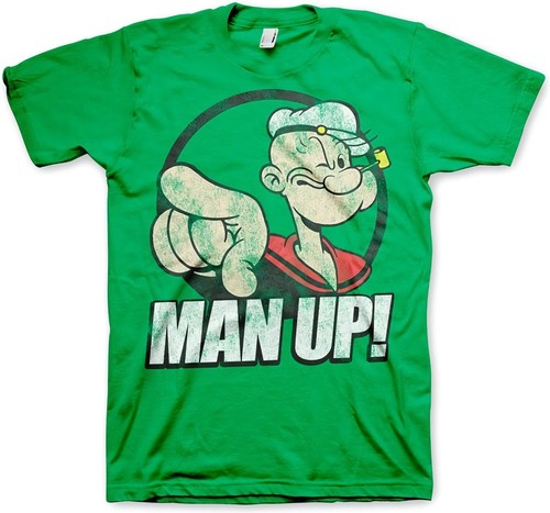 Popeye man shirt green - t-shirt,
