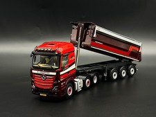 Mercedes Actros MP5 6x2 Kipper Anhänger "A. Van Grunsven" WSI LKW Modelle 1:50