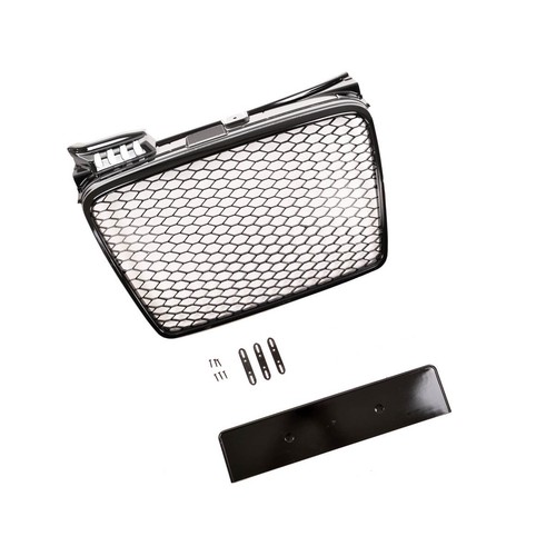 Kühlergrill chrom schwarz - kühlergrill,