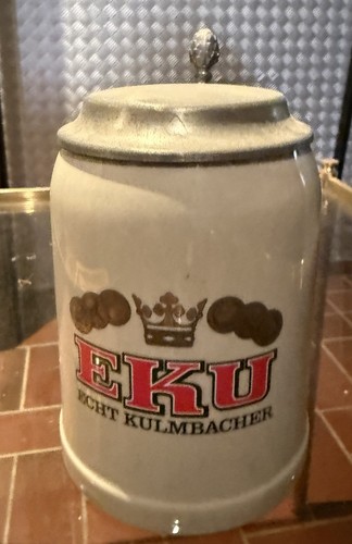 Eku bierkrug mit - eku, zinndeckel