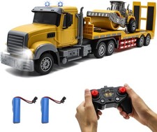 fisca RC Semi Truck mit Anhänger, 1:24 RC Sattelauflieger Engineering Traktor...