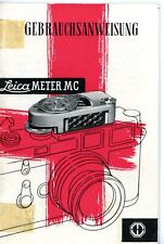LEITZ Bedienungsanleitung LEICA METER MC Belichtungsmesser User Manual M3 (Y5621