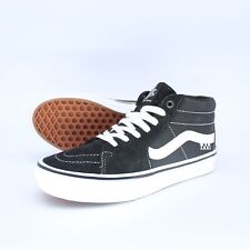 VANS SHOES SKATE GROSSO MID US 6,5 EUR 38,5 BLACK WHITE EMO