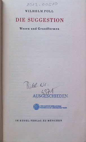 Die suggestion wesen u - wesen,