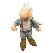 Werner Beinhart Plüschfigur Stofftier Brösel Puppe 35cm Jeansjacke Achterbahn