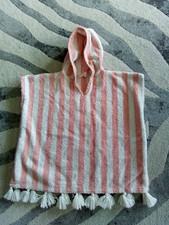 Süßer Vertbaudet Badeponcho koralle/ weiß 12-18 Monate