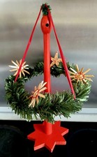 Alter Adventskranz mit Holzständer  Tischkranz Adventsleuchter