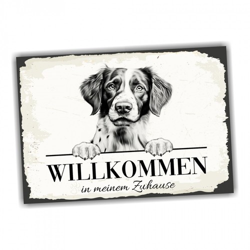 Hundeschild willkommen zuhause - willkommen,
