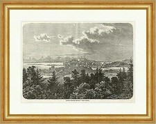 Schleswig Holsteinische Städtebilder: Plön Deutsches Reich Berg Holzstich E 5271