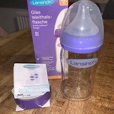 Lansinoh Flasche Babyflasche Glasflasche Weithalsflasche S Natural Wave Sauger