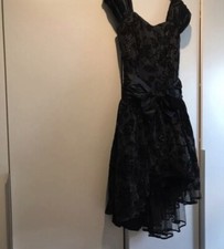 Kleid Vintage Retro Schwarz Vokuhila 1996 90ziger Original Schick Glitzer 