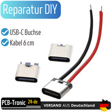 USB Typ-C Buchse/Steker 2Pin Kabel Reparatur DIY Nachrüsten Lade Port **DE