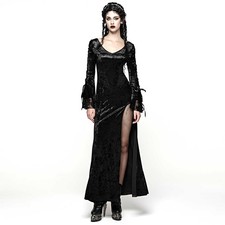 PUNK RAVE Gothic Samt-Kleid