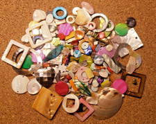 Großes Konvolut Perlmutt Muschel Perlen Scheiben Anhänger Chips Nuggets 300g