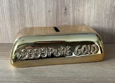 Spardose Sparbüchse Goldbarren Keramik Geschenk Geldbank Money Bank Deko