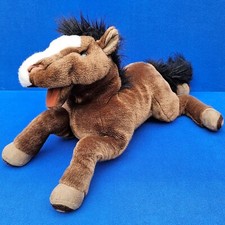 FOLKTAILS FOLKMANIS PFERD PONY HANDPUPPE 50 CM STOFFTIER HORSE THERAPIE BRAUN