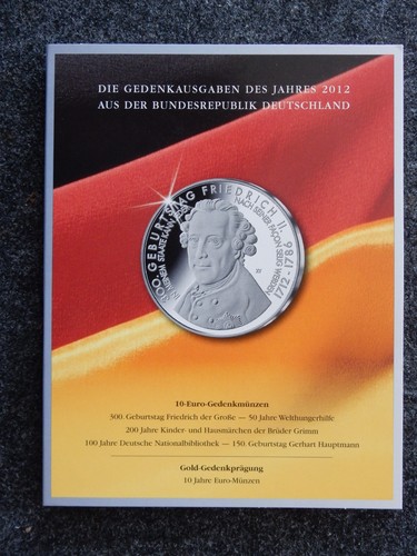 Euro gedenkmünzen 2012 - x, 10