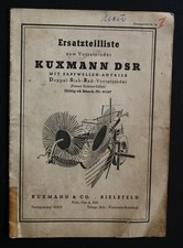 Alte Ersatzteilliste - Landwirtschaft : Kuxmann DSR mit Zapfwellen-Antrieb