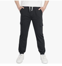  JOGGINGHOSE mit Taschen Gr. 164 schwarze Jungen Cargo-Hose Neu*