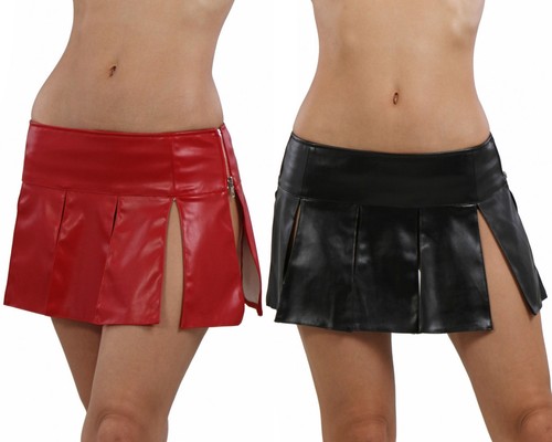 Damen minirock wetlook - minirock,