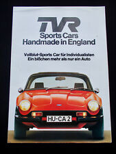 Prospekt Brochure  TVR 3000 3000M 1976 6S A4 DEUTSCH  339