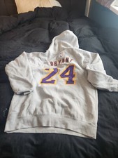 Kobe Bryant Los Angeles Lakers Adidas Name & Nummer Pullover Hoodie - graue Größe