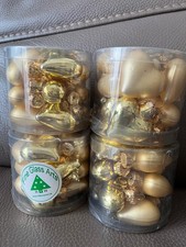 (2) Weihnachtsbaumbehang Herzen ca. 48 Stück in Golden Ø ca. 3 cm