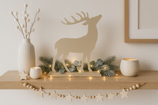 Moderne Hirsch Deko|Aufsteller|minimalistisch|Winter|Weihnachten|Geschenk|Figur
