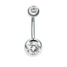 SILBER BAUCHNABELPIERCING