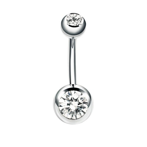 Silber bauchnabelpiercing - silber,