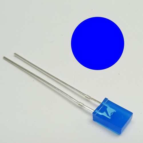 Led rechteckig blau diffus - rechteckig,