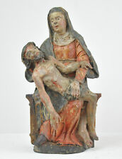 Pieta Vesperbild Holz geschnitzt Renaissance Frühbarock 16/27 cm Skulptur Maria